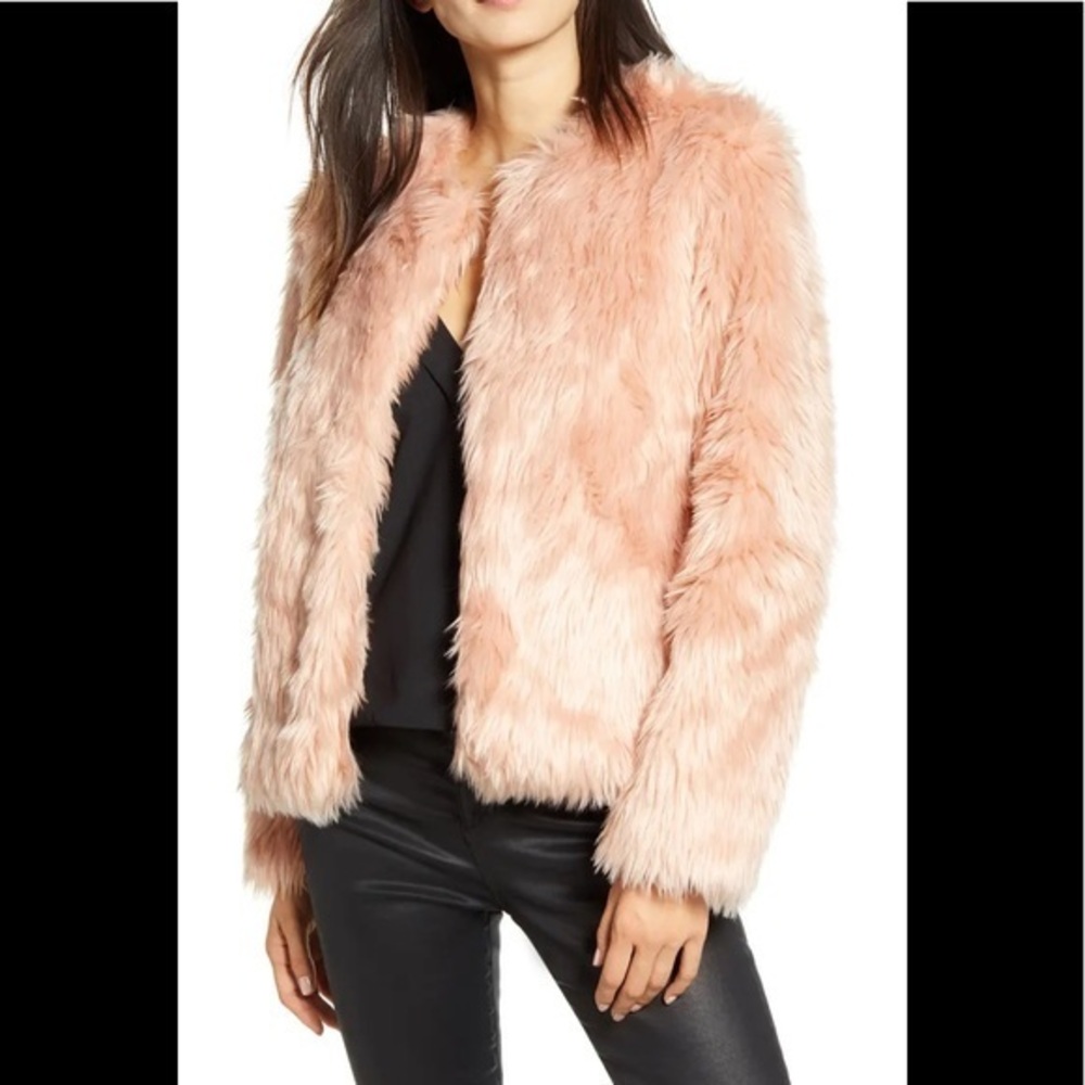 CHELSEA 28  Pink Faux Fur Jacket NWT